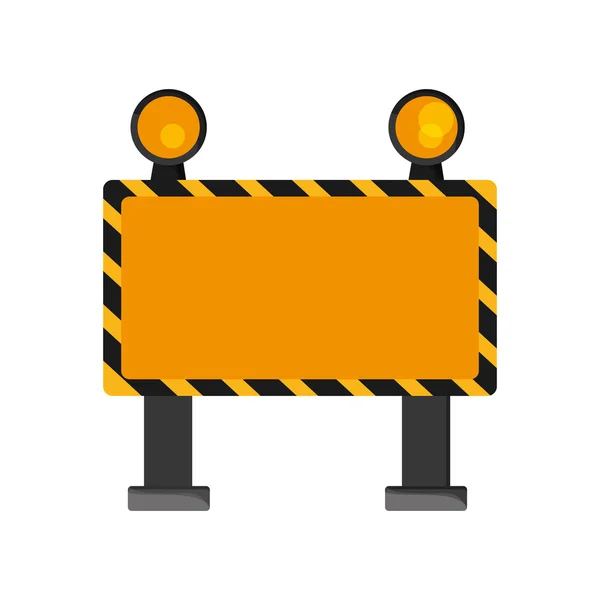 Under construction road sign icon — Stock Vector