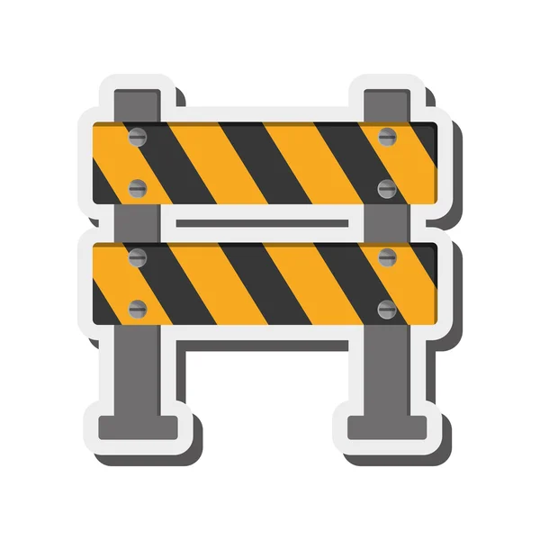 Under construction road sign icon — Stock Vector