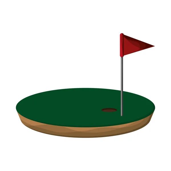 Icono del agujero de golf — Vector de stock