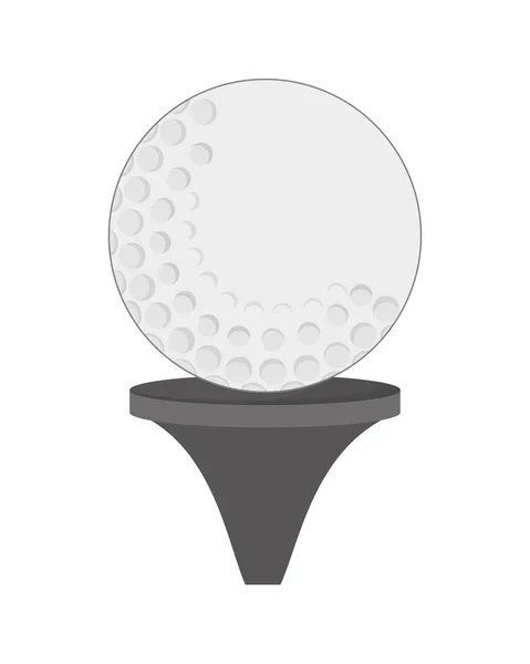 Golf tee and ball icon — Stock Vector