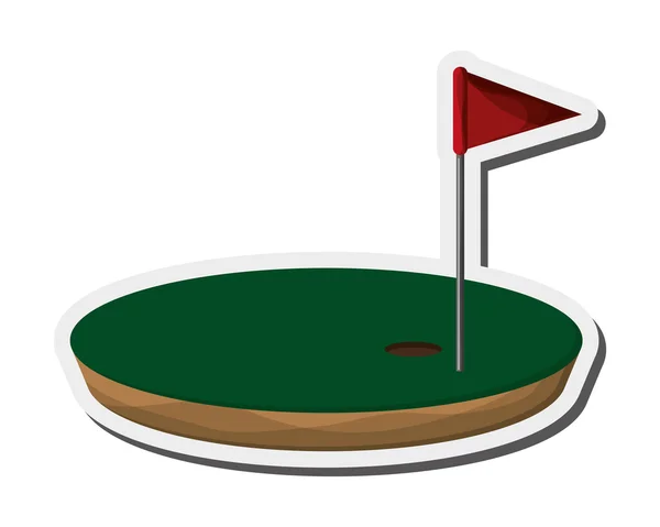 Icono del agujero de golf — Vector de stock