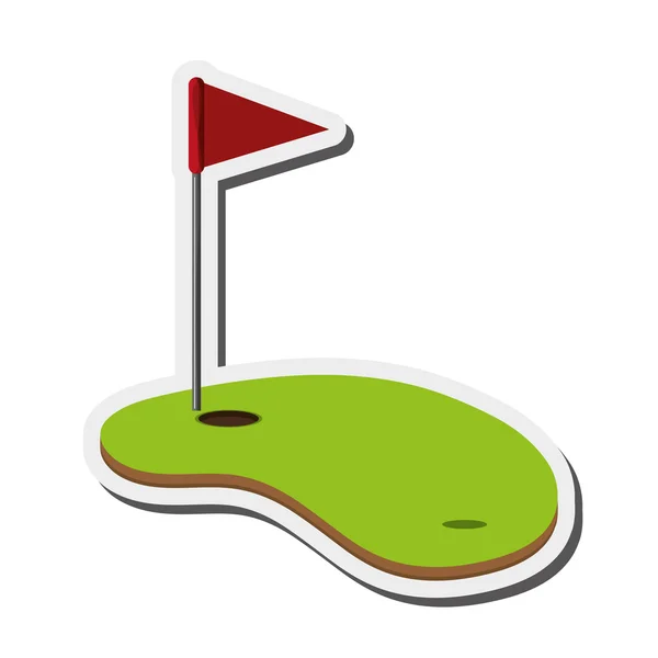 Icono del agujero de golf — Vector de stock