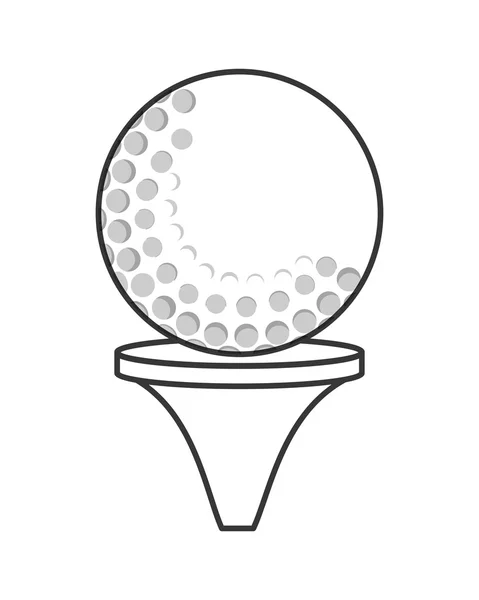 Golf Tee and ball Icône — Image vectorielle