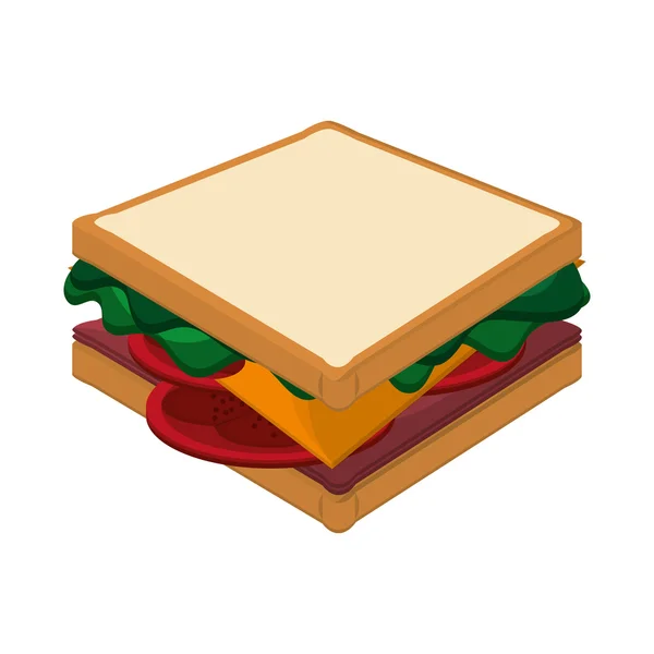 Whole sandwich icon — Stock Vector