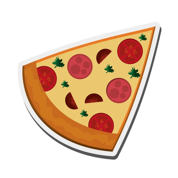 Icono de rebanada de pizza — Archivo Imágenes Vectoriales