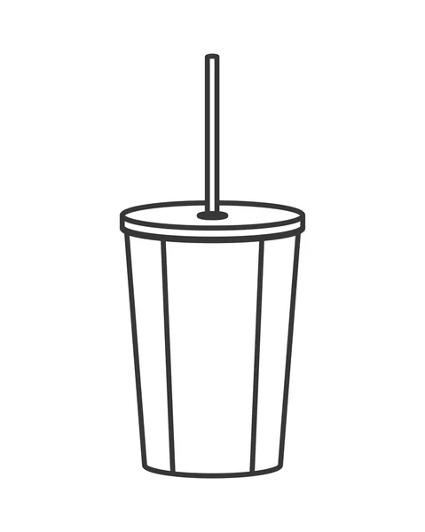 Erfrischungsgetränk Einwegbecher Symbol — Stockvektor