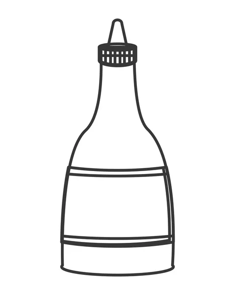 Icône de bouteille de sauce piquante — Image vectorielle