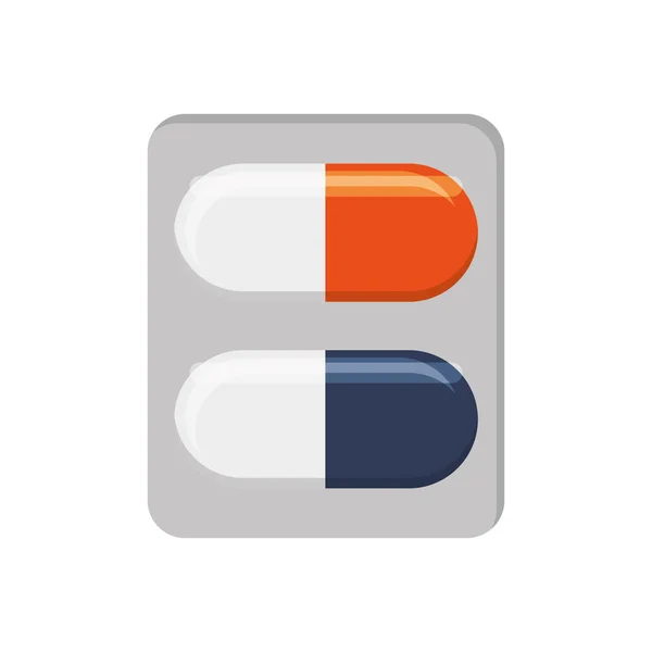 Medicamento cápsulas ícone —  Vetores de Stock