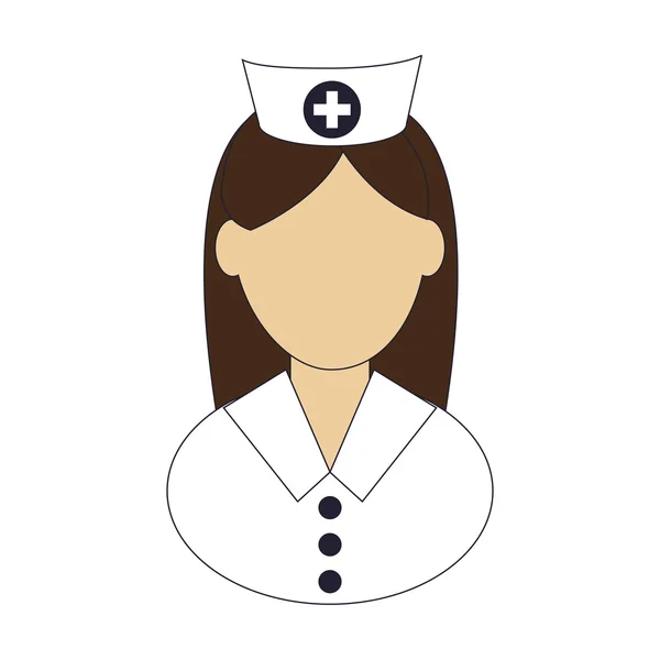 Ícone enfermeira fêmea — Vetor de Stock