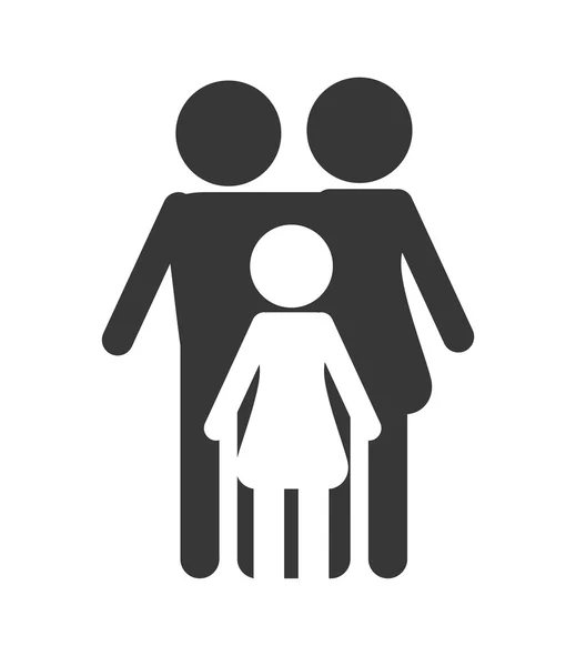 Familienpiktogramm-Symbol — Stockvektor