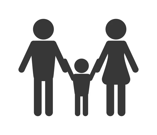 Familienpiktogramm-Symbol — Stockvektor