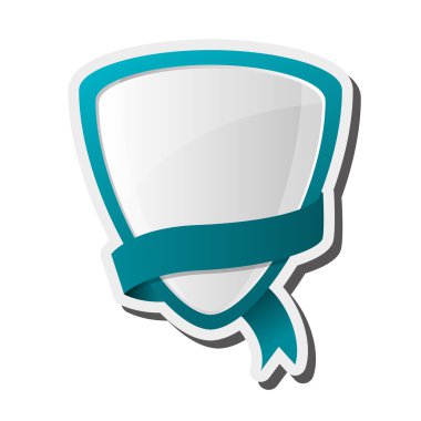 Mavi kalkan amblemi simgesi