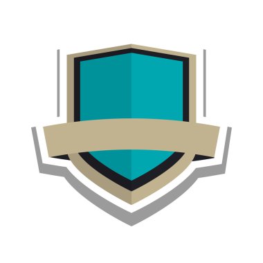 Mavi kalkan amblemi simgesi