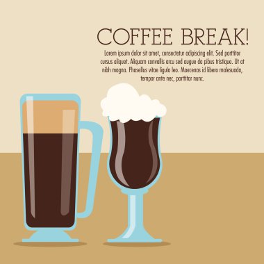 Kahve molası Dükkanı simgesi. Vektör grafiği