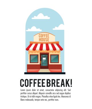 evi ara kafe saklamak kutsal kişilerin resmi. Vektör grafiği