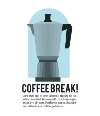 kahve kettle pot sonu Dükkanı simgesi. Vektör grafiği