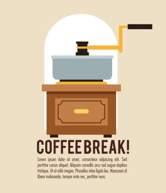 kahve greinder sonu Dükkanı simgesi. Vektör grafiği