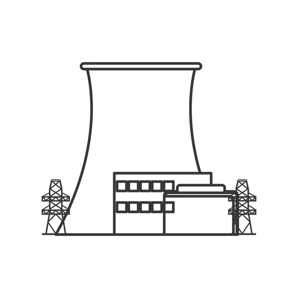 Atomkraftwerk-Ikone — Stockvektor