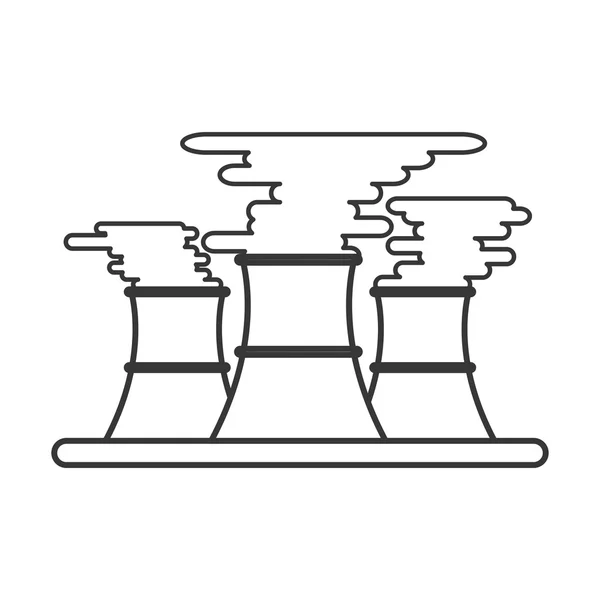 Icône de centrale nucléaire — Image vectorielle