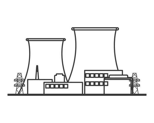 原子力発電所のアイコン — ストックベクタ