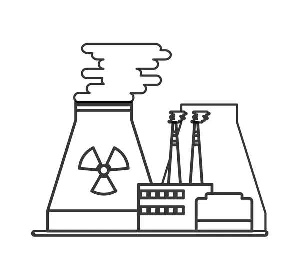 Ícone da central nuclear — Vetor de Stock