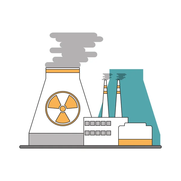 Kärnkraftverk-ikonen — Stock vektor