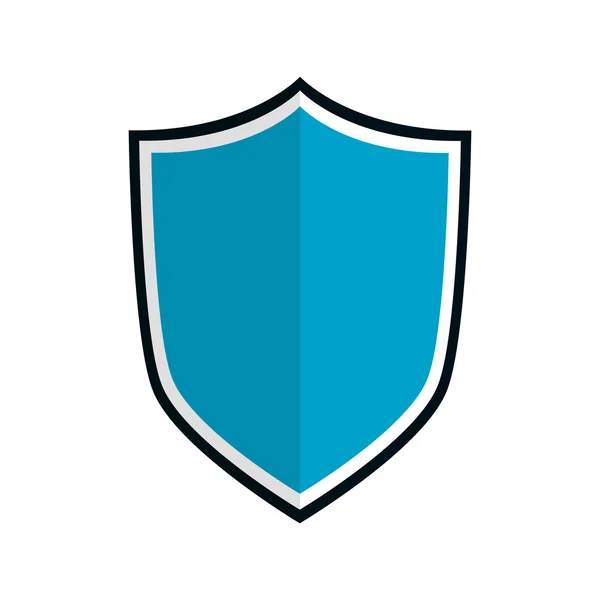 Icono emblema escudo azul — Vector de stock