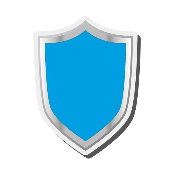 Blauw schild embleem pictogram — Stockvector