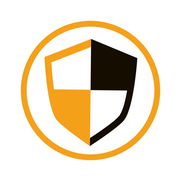 Escudo ícone emblema — Vetor de Stock