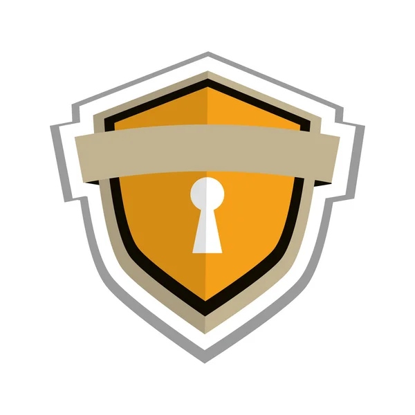 Bloqueo de seguridad icono escudo — Vector de stock