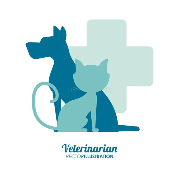 Veterinarian pet clinic icon — Stock Vector