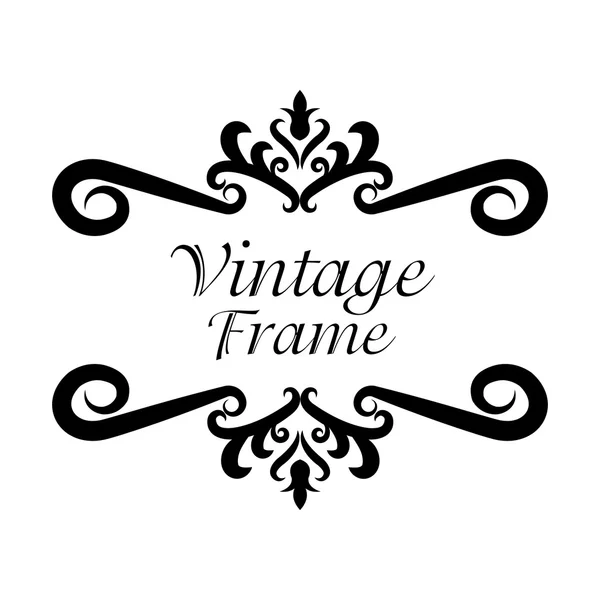 Ícone de ornamento moldura vintage — Vetor de Stock