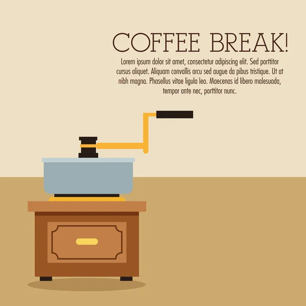 커피 greinder 브레이크가 게 아이콘. 벡터 그래픽 — 스톡 벡터