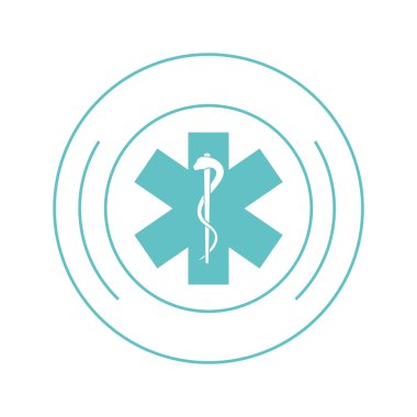 tıbbi Asklepios çubuk simgesi