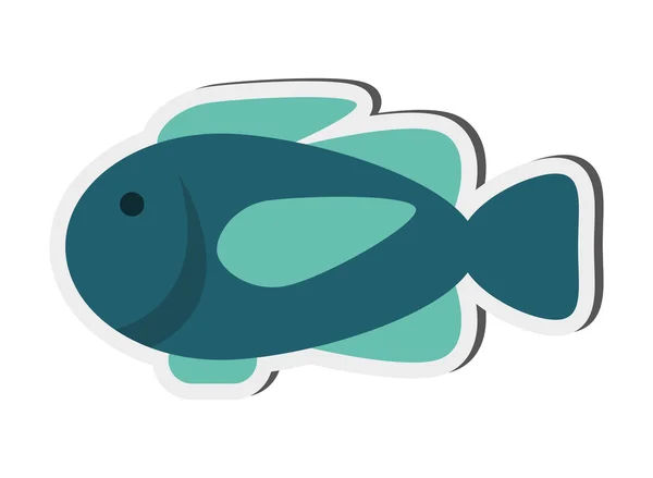 Single fish icon — Stock Vector