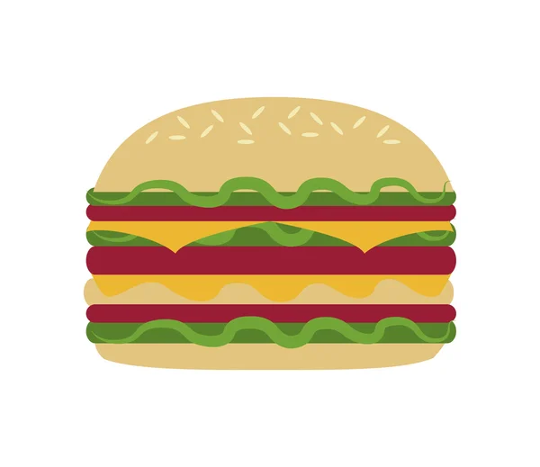 Egyetlen hamburger ikon — Stock Vector