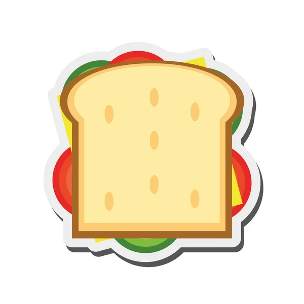 Sandwich met olijf pictogram — Stockvector
