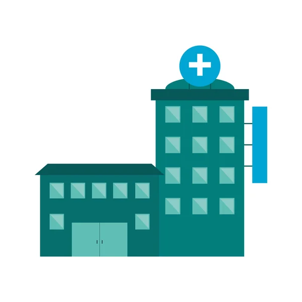 Edificio del hospital icono — Vector de stock