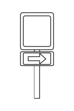 sokak tabelası ok simgesini sağ