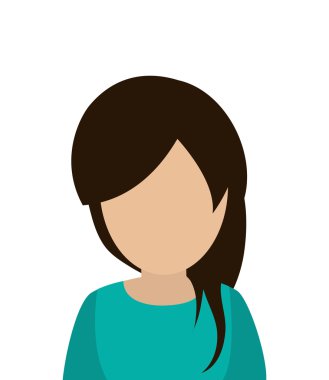 meçhul kadın portre simgesi