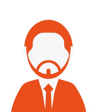 Sakallı yüzü olmayan adam dikey simgesi