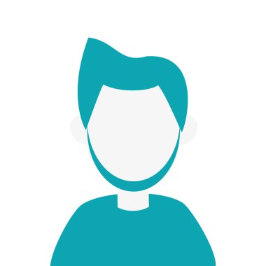 Sakallı yüzü olmayan adam dikey simgesi