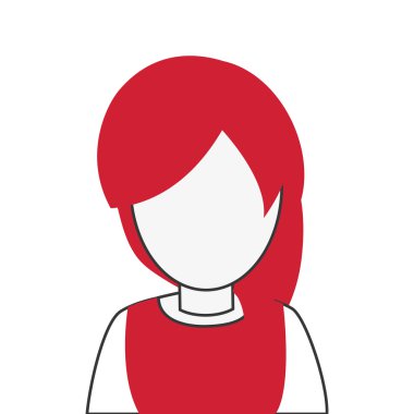 meçhul kadın portre simgesi