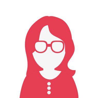 gözlük portre simgesi olan meçhul kadın