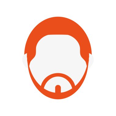 Sakallı yüzü olmayan adam dikey simgesi