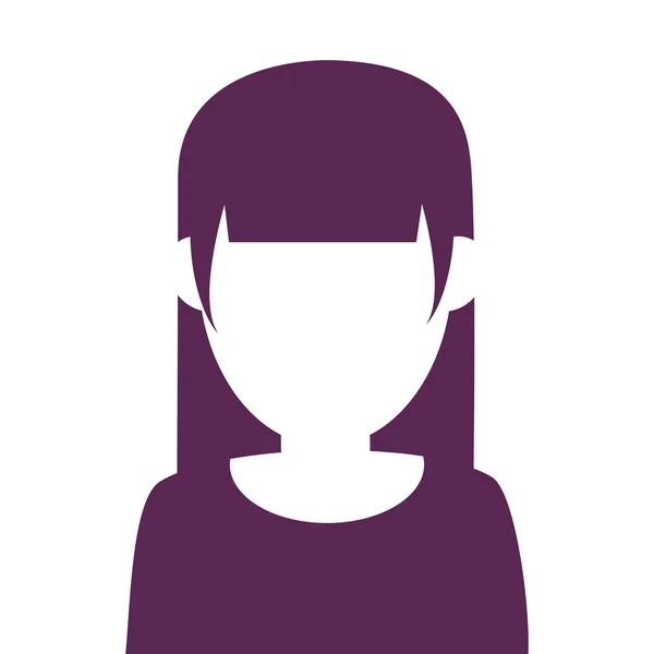 Ansiktslös kvinna stående ikonen — Stock vektor