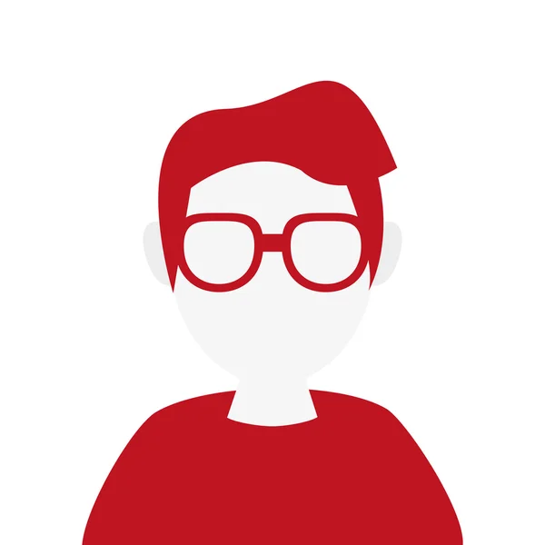 Mujer sin rostro con gafas icono de retrato — Vector de stock