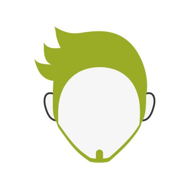 Sakallı yüzü olmayan adam dikey simgesi