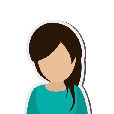 meçhul kadın portre simgesi