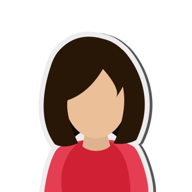 meçhul kadın portre simgesi